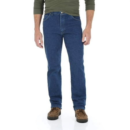 Wrangler Mens Blue Performance Series Comfort Flex Regular Fit Jeans 42X30