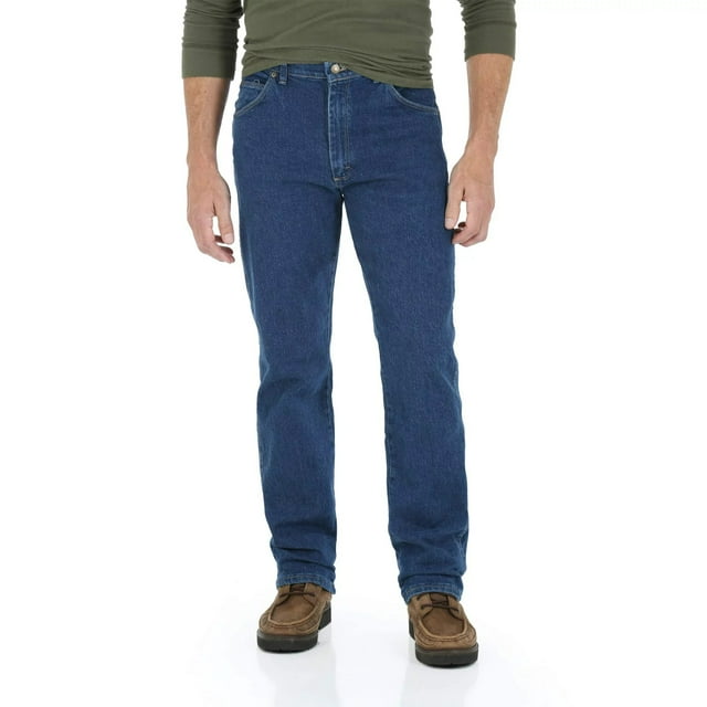 Wrangler Mens Blue Performance Series Comfort Flex Regular Fit Jeans ...