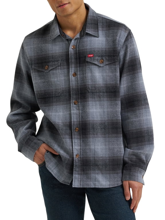 ® Men's Brushed Fleece Flannel Shirt Jacket, S-3XL