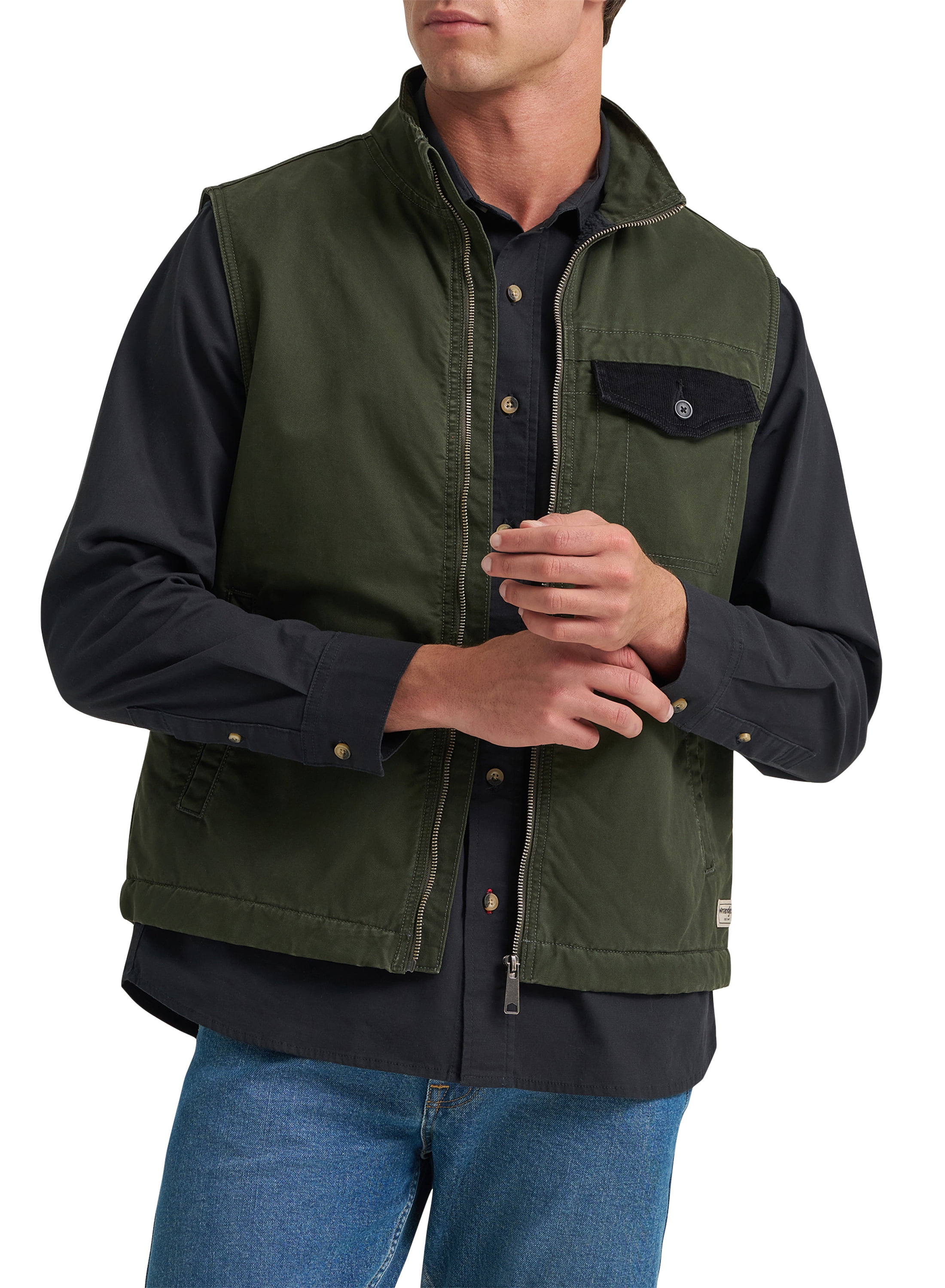 Wrangler Mens Corduroy Barn Vest