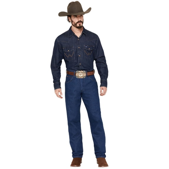 Wrangler Men's 31Mwz Cowboy Cut Relaxed Fit Prewashed Jeans Indigo 40W x 36L US