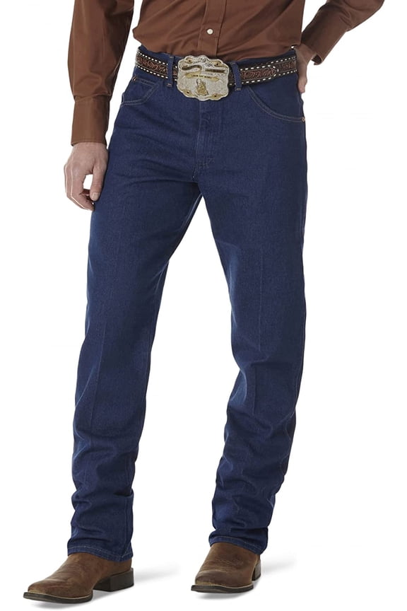 Mens Cowboy Cut Relaxed Fit Jean 48W x 32L Prewashed Indigo