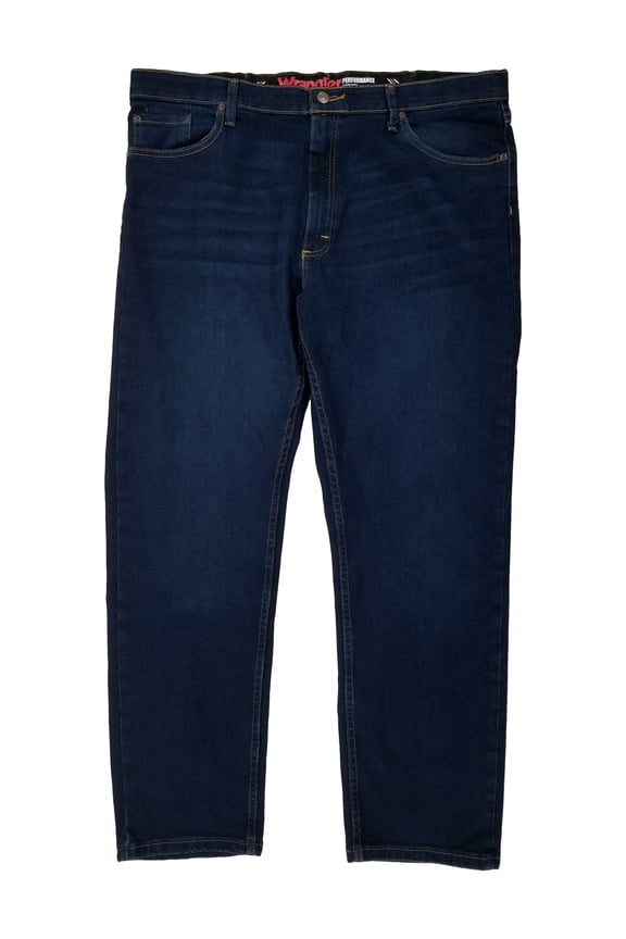 Mens Dark Blue Performance Series Comfort Flex Regular Fit Jeans 38X30