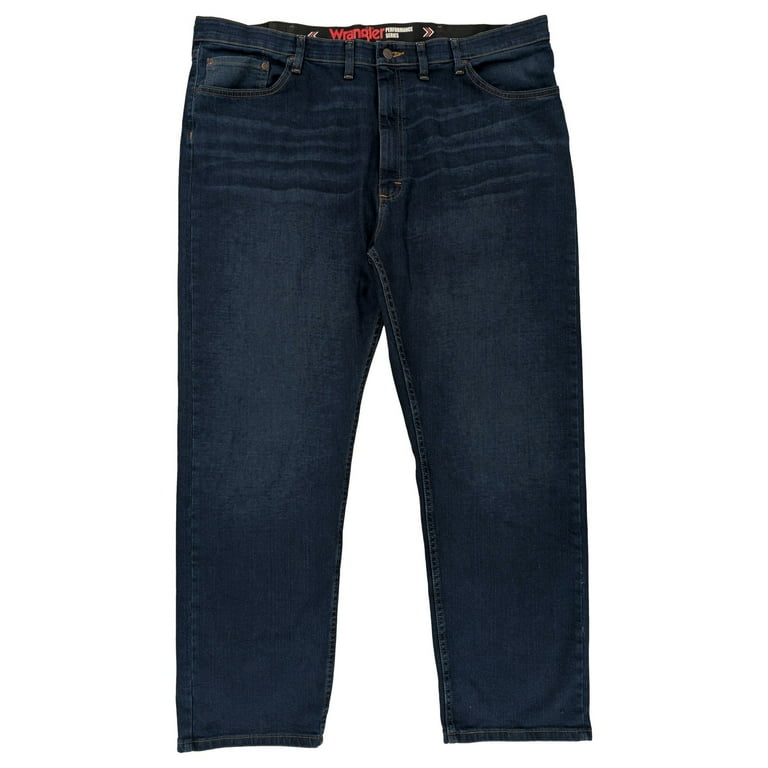 Wrangler Mens Dark Blue Performance Series Comfort Flex Regular