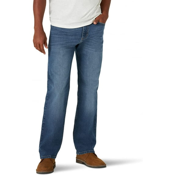 Wrangler Mens Free-to-Stretch Relaxed Fit Jean 40W x 30L Milwaukee