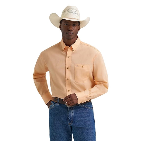 Wrangler Mens George Strait Peach Shirt