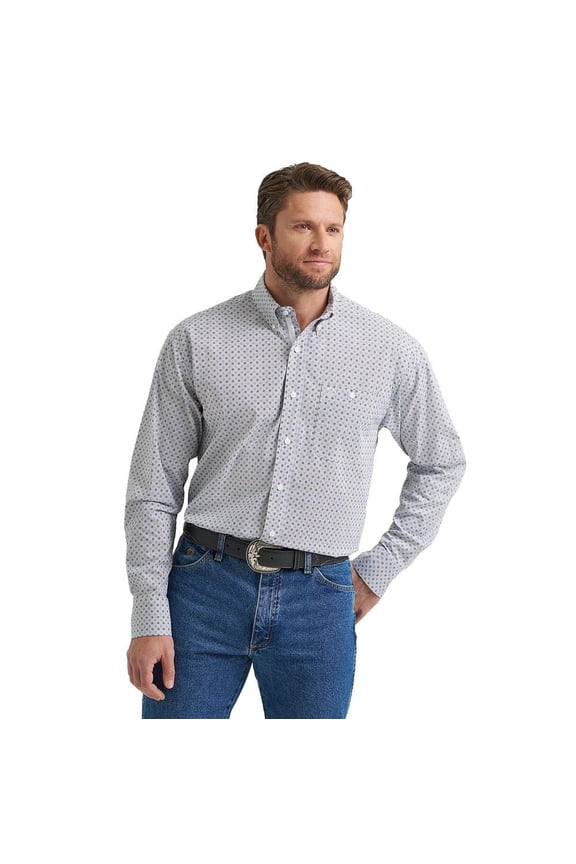 Mens George Strait White Floral Print Shirt