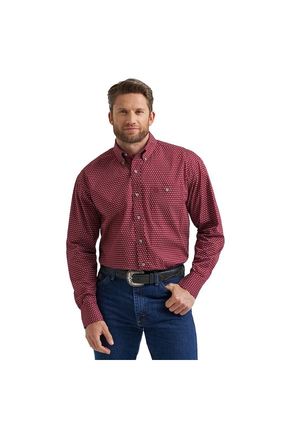 Mens George Strait Wine Print Shirt