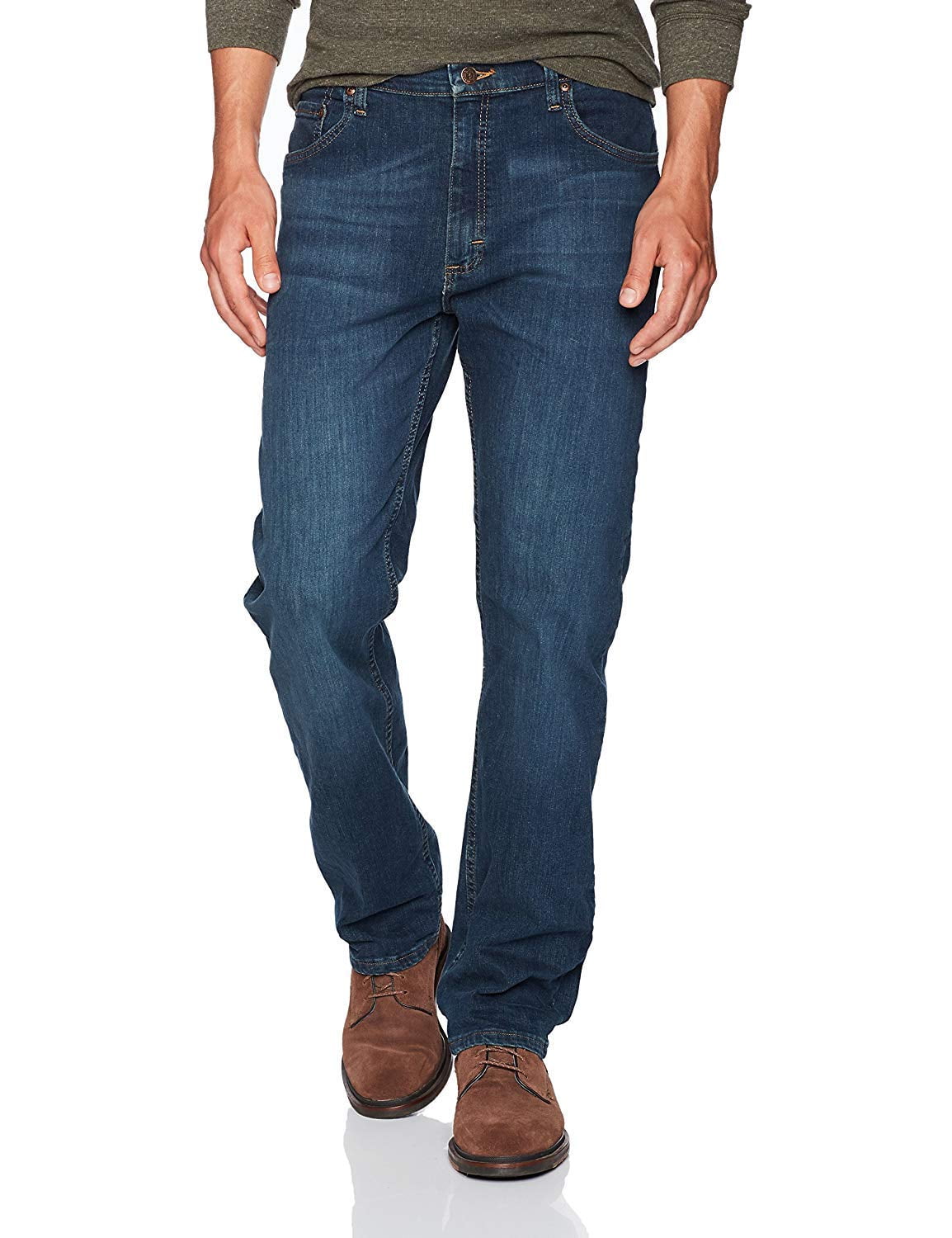 Authentics Men's Classic Regular Fit 5-Pocket Jeans, Flex Denim