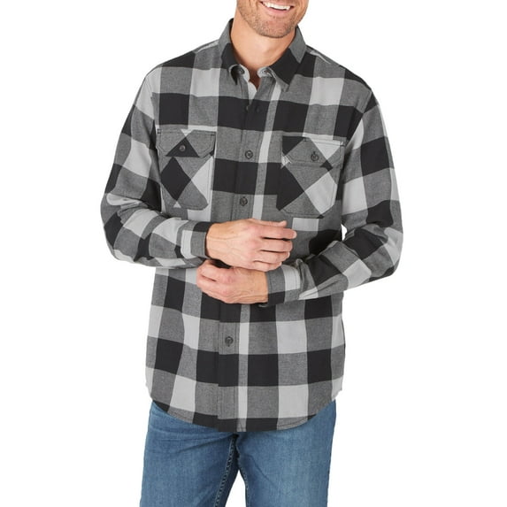 Wrangler Mens Long Sleeve Flannel Shirt
