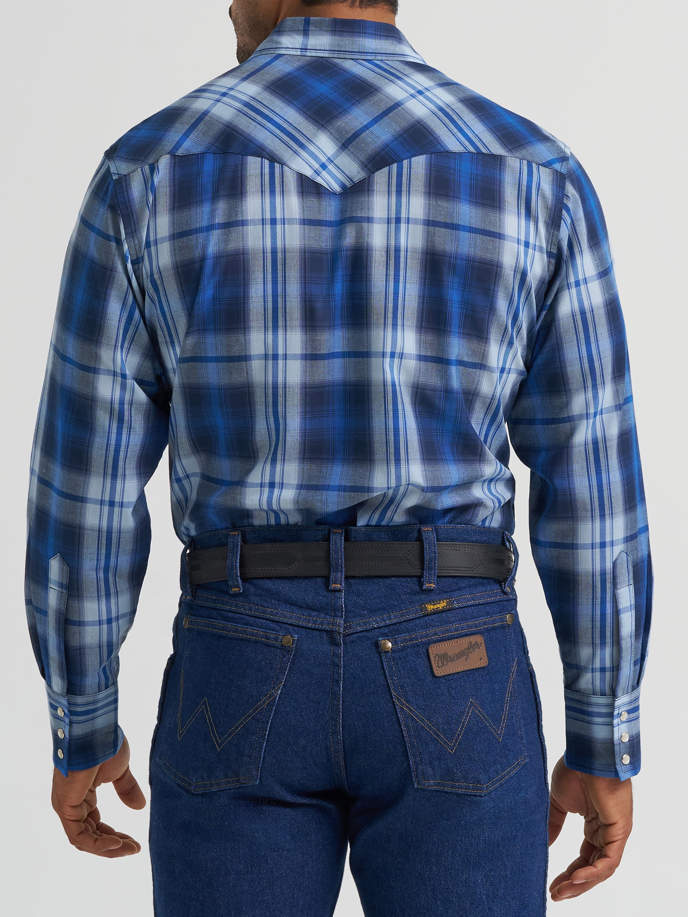 Wrangler® Men's and Big Men's Regular Fit Long Sleeve Western Shirt, Sizes S-5XL