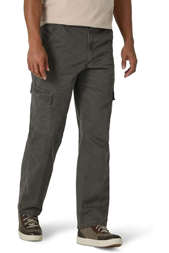 Mens Pants Olive 40x30 Cargo Straight Fit Relaxed