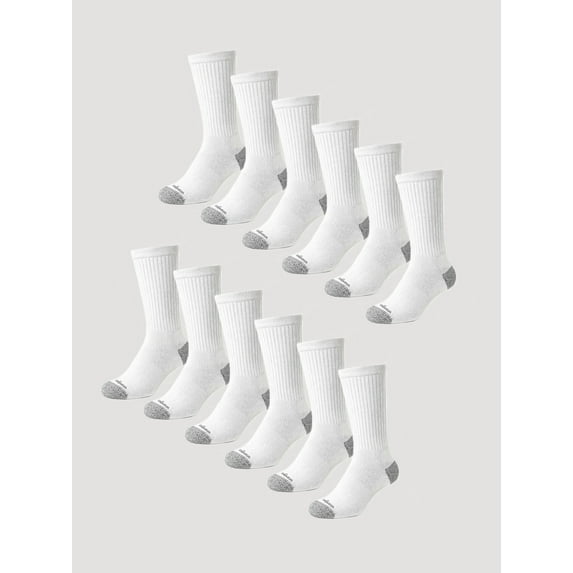 Wrangler Mens Performance Crew Sock, 12 pack