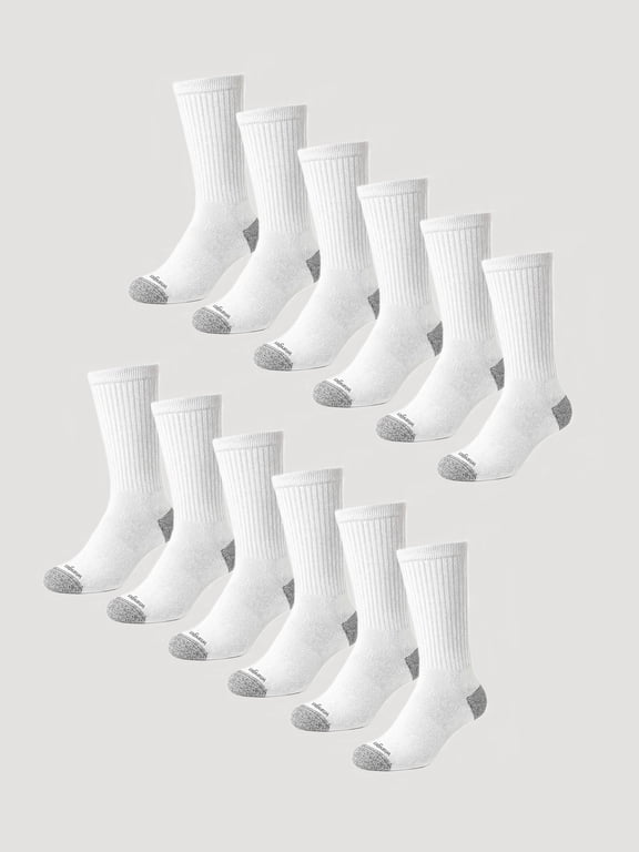 Mens Performance Crew Sock, 12 pack