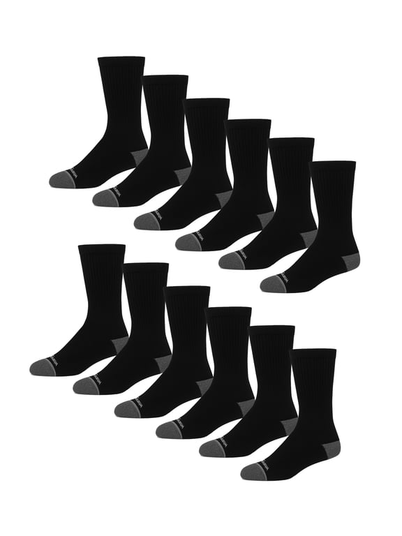 Mens Performance Crew Sock, 12 pack