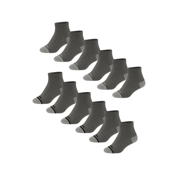 Wrangler Mens Performance Quarter Sock, 12 pack