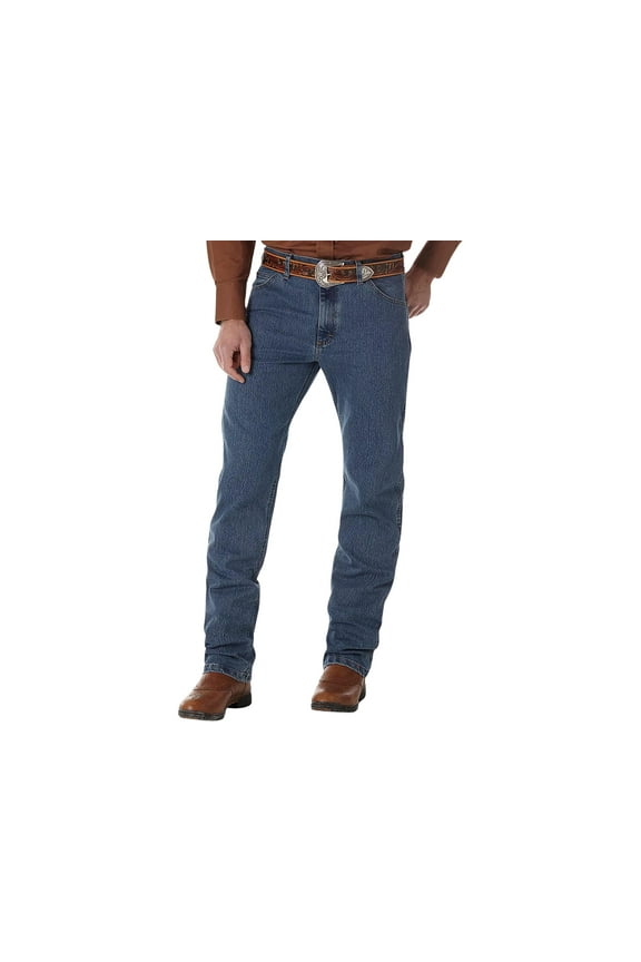 Men's Medium Wash Premium Performance Cowboy Cut Denim Jeans - 1047MACMT 32W x 32L  US