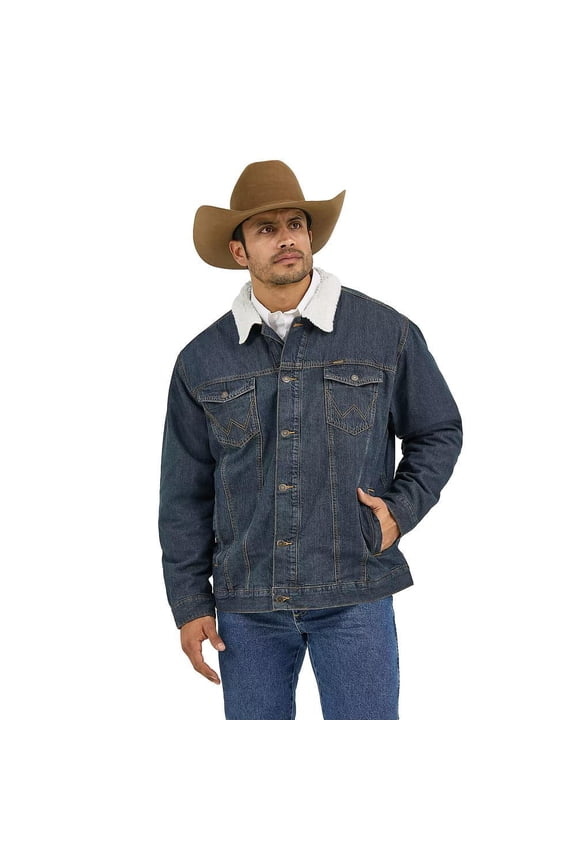 Mens   Rustic Blue Sherpa Lined Jacket XL Denim