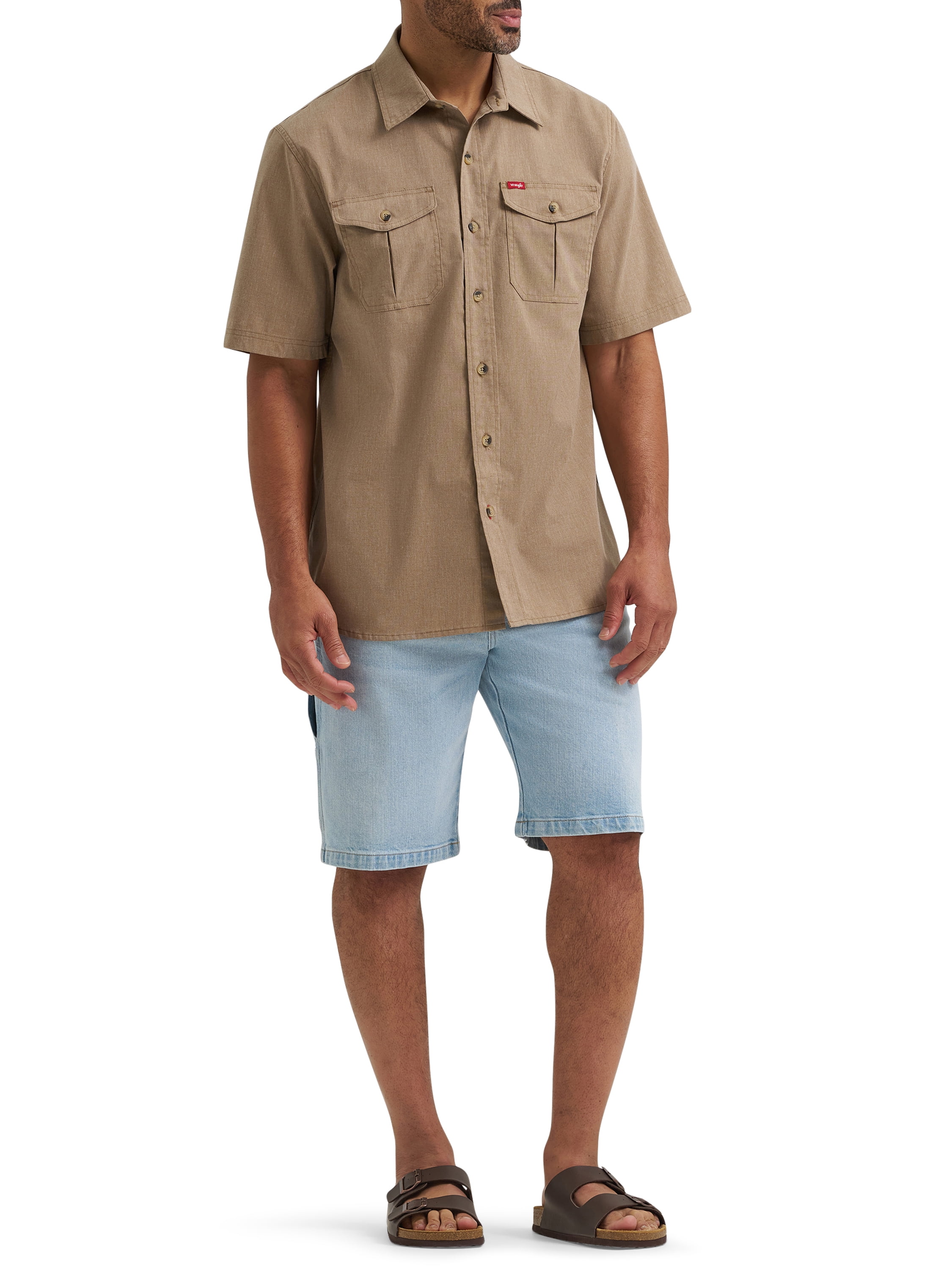 Wrangler® Men's Relaxed Stretch Short Sleeve Shirt, Sizes S-5XL