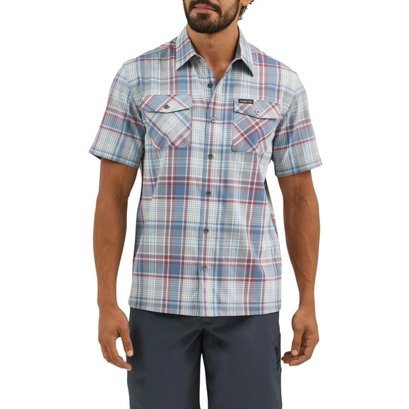 Wrangler® Men's Outdoor Short Sleeve Utility Shirt with Moisture Wicking, Sizes S-5XL