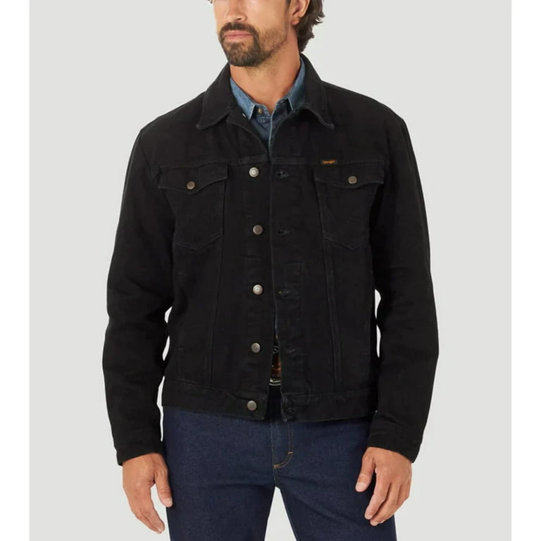 Wrangler Mens Unlined Denim Jacket Shadow Black 112318280