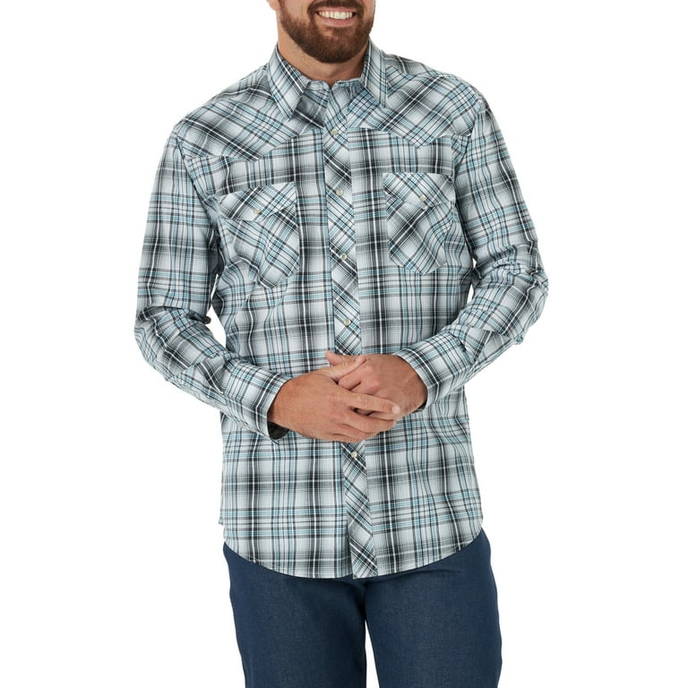 Wrangler western snap hot sale shirts walmart