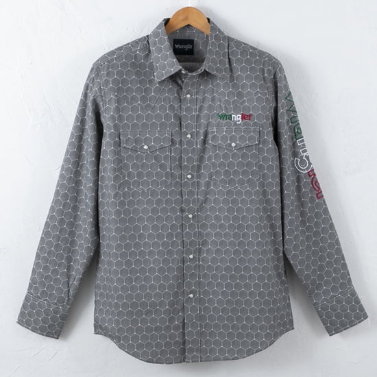 Wrangler Mexico Logo Black/white Print - Mens Shirt - 112344430