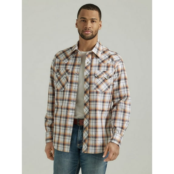 Wrangler Modern Black Red Yellow Plaid - Mens Shirt - 112346238