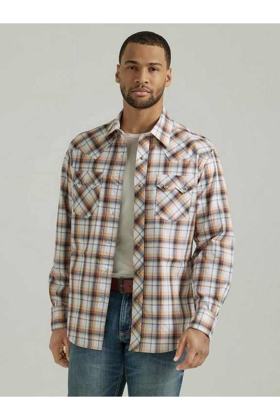 Modern Black Red Yellow Plaid - Mens Shirt - 112346238