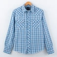 thumbnail image 1 of Wrangler Modern Navy Blue Plaid - Mens Shirt  - 112330763, 1 of 4