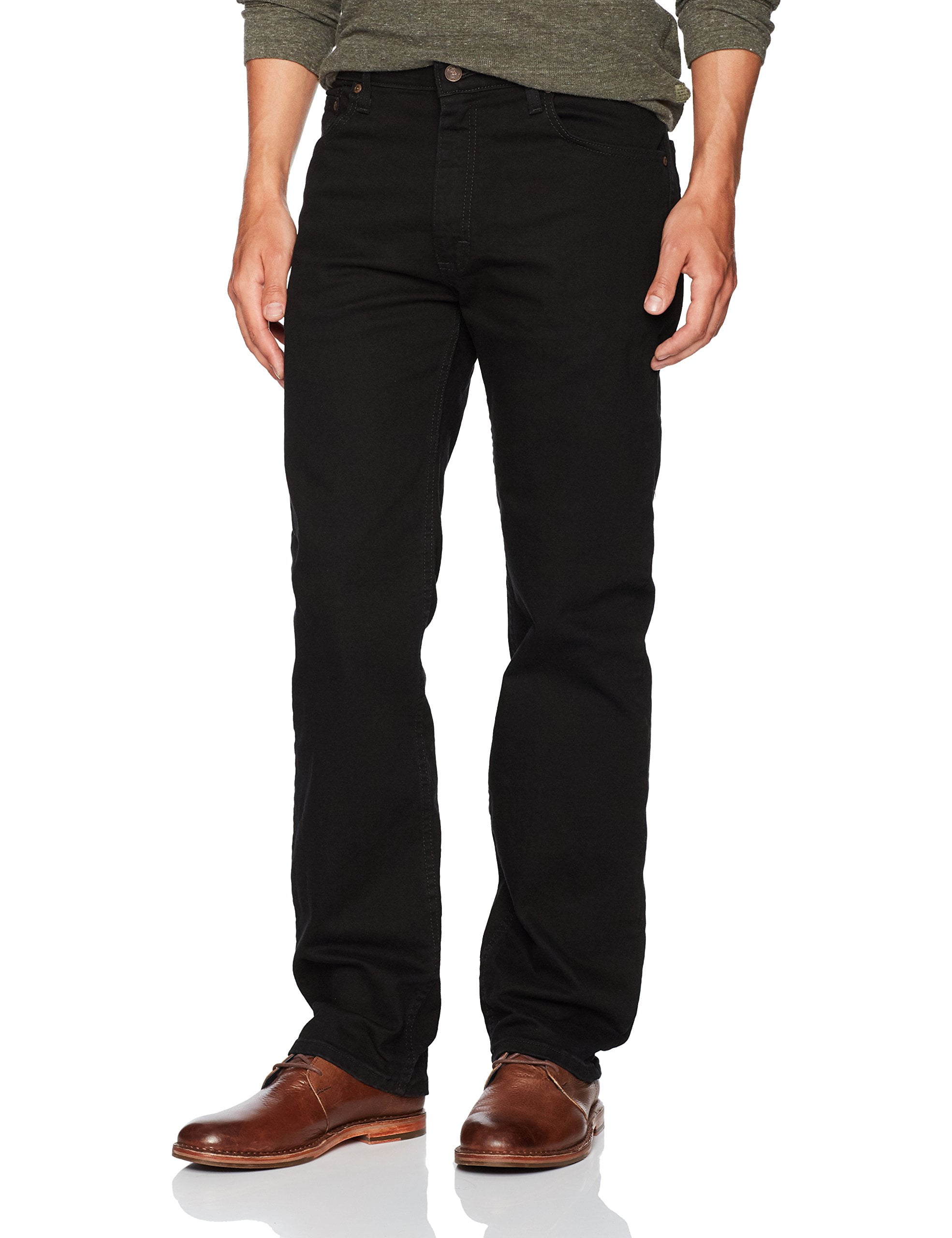 Wrangler Men's Black Comfort Flex Straight Leg Jeans, Size 33X30