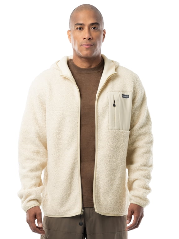 Outdoor Men's & Big Men's Full Zip Burly Utility Backpacking Sweater Hoodie, Size S-2XL