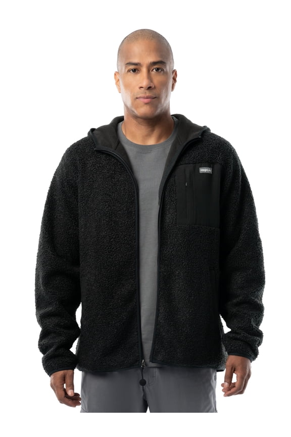 Outdoor Men's & Big Men's Full Zip Burly Utility Backpacking Sweater Hoodie, Size S-2XL