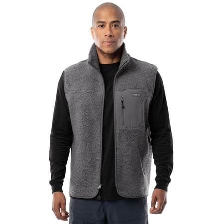 Wrangler Outdoor Men's & Big Men's Full Zip Burly Utility Hiking Sweater Vest, Size S-2XL