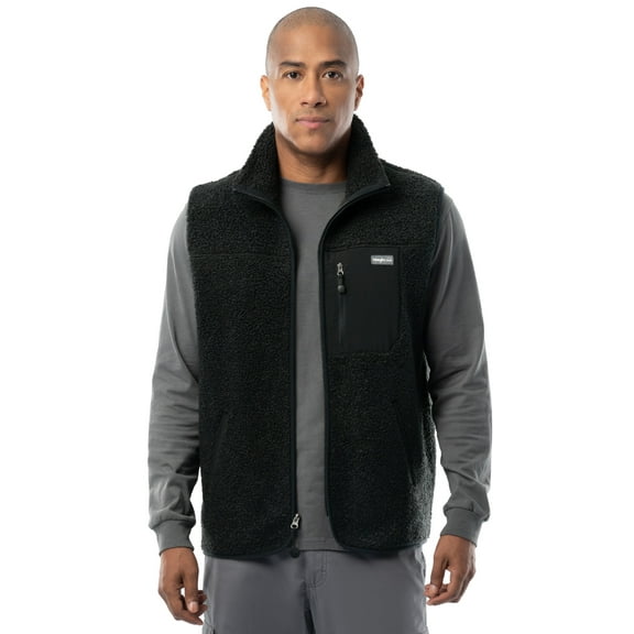 Wrangler Outdoor Men's & Big Men's Full Zip Burly Utility Hiking Sweater Vest, Size S-2XL