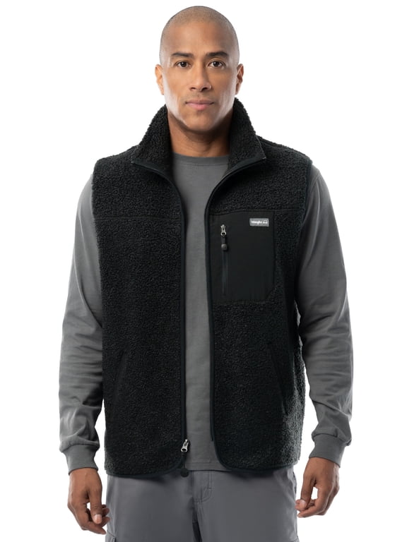 Outdoor Men's & Big Men's Full Zip Burly Utility Hiking Sweater Vest, Size S-2XL