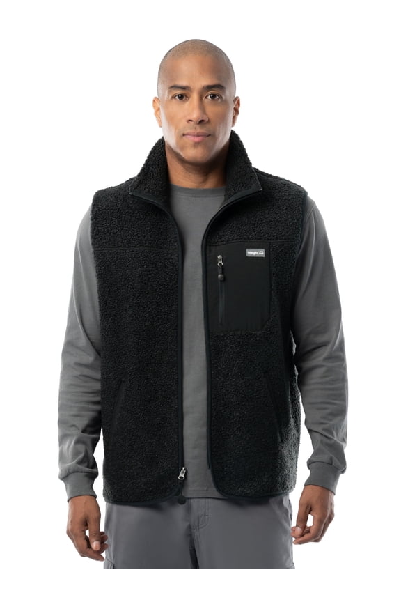 Outdoor Men's & Big Men's Full Zip Burly Utility Hiking Sweater Vest, Size S-2XL