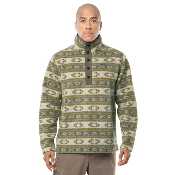 Wrangler Outdoor Men's & Big Men's Summit Fleece Mock-neck Artic Pullover Sweater, Size S-2XL