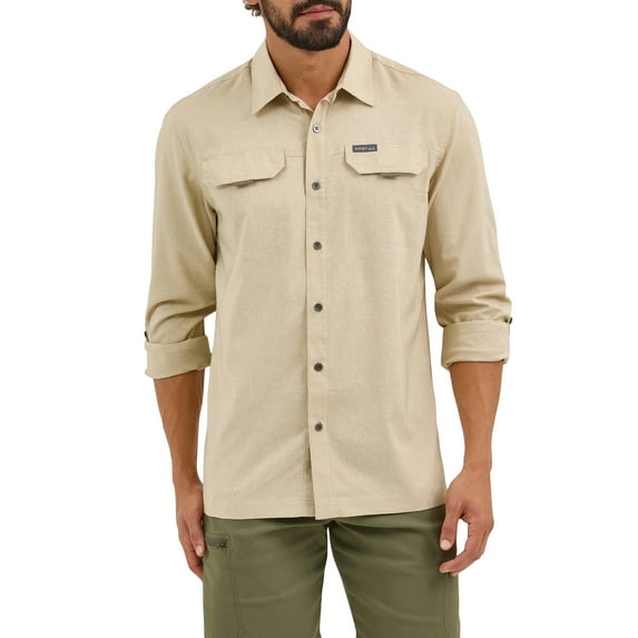 Wrangler® Outdoor Men's Long Sleeve Thru Hike Shirt Sizes S-3XL
