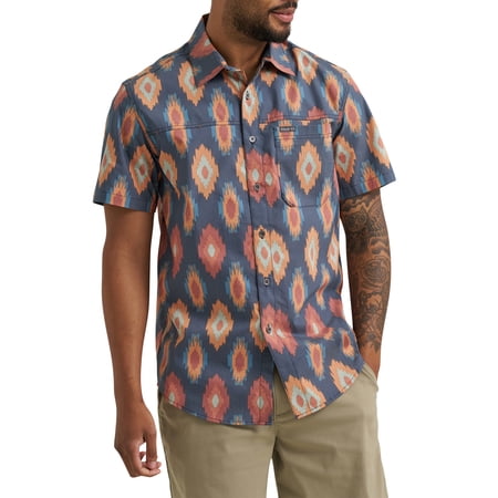Wrangler ® Outdoor Men's and Big Men's Single Pocket Short Sleeve Shirt, Sizes S-3XL