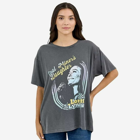 Wrangler Womens  Loretta Lynn Oversized Tee L Black