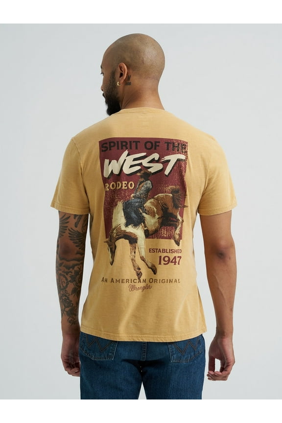 Men's Neo Mineral Wash Pale Gold Heather Graphic T-Shirt 112365656