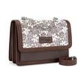 thumbnail image 1 of Wrangler Purses for Women Floral Tooled Crossbody Bag Flap Purse with Chain Strap, Coffee, 1 of 7