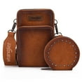 thumbnail image 1 of Wrangler RFID Blocking Crossbody Women's Purse Cell Phone Wallet, Light Brown, 1 of 8