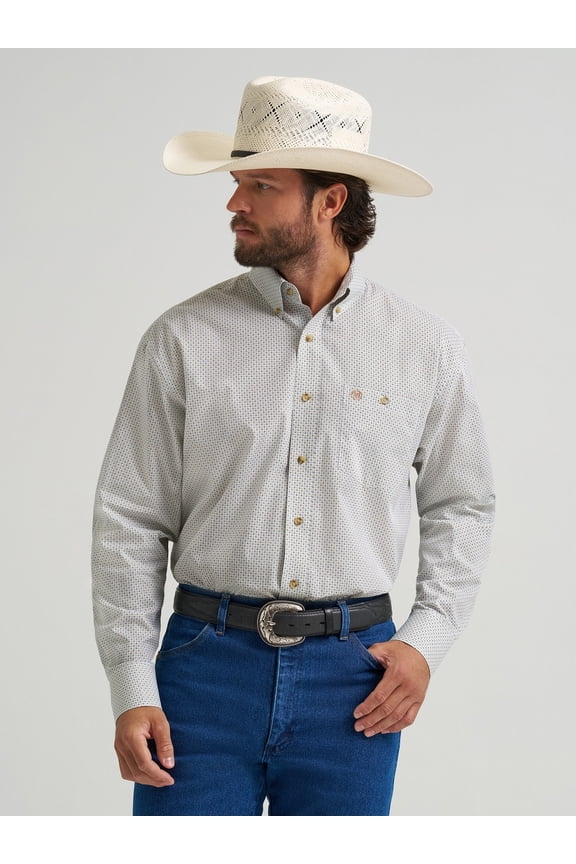 Relaxed Fit White Print - Mens Shirt - 112374625