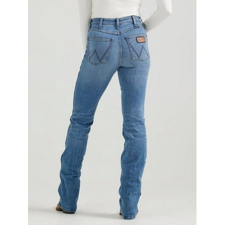 Wrangler Women's Retro Light Wash Kelly High Rise Bootcut Stretch Denim Jeans - 112356680 34W x 32L