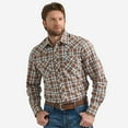thumbnail image 1 of Wrangler Retro Core Brown & Teal Plaid - Mens Shirt  - 112351481, 1 of 4