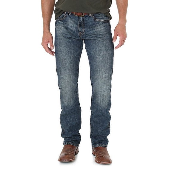 Wrangler Men's Retro Slim Fit Straight Leg Jean, Dark Knight, 36x32