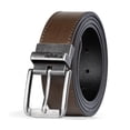 thumbnail image 1 of Wrangler Reversible Belt for Men, Men's 2-in-1 Dress Casual Everyday Jean Style Leather Belt, Cut to Fit 36-48 (Regular & Big & Tall Sizing, Brown/Black), 1 of 10