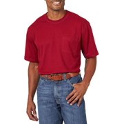 Wrangler Riggs Workwear Men's Short Sleeve Pocket Performance T-Shirt, Currant Red, Large